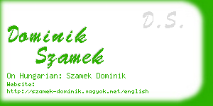 dominik szamek business card